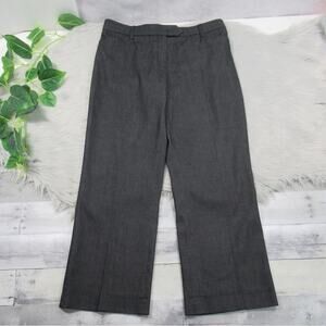 ESCADA Gray Wool Blend Straight Wide Leg Pants Trouser Women’s Size 12